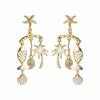 Coconut Tree Ocean Style Ear Studs Fish Starfish Earrings Chic Shell Earrings Studs  Holiday