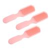 3 Stück Entwirrbürste Professionell Tragbar Kopfhautmassage 9 Reihen Bürste Stylingwerkzeug für Frauen Rosa