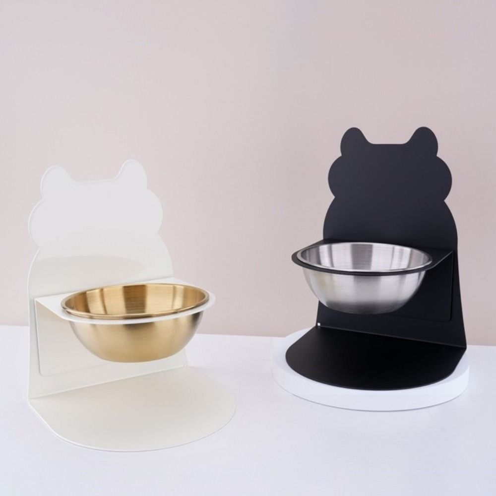 Detachable Adjustable Food Feeder Anti-Tip Anti-slip Pet Feeding Dish with Magnetic Stand Protects Cervical