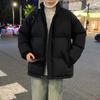 Men's Stand Collar Cotton Jacket 2025: Pure Color, Autumn & Winter Outerwear, Casual Couple Style.
