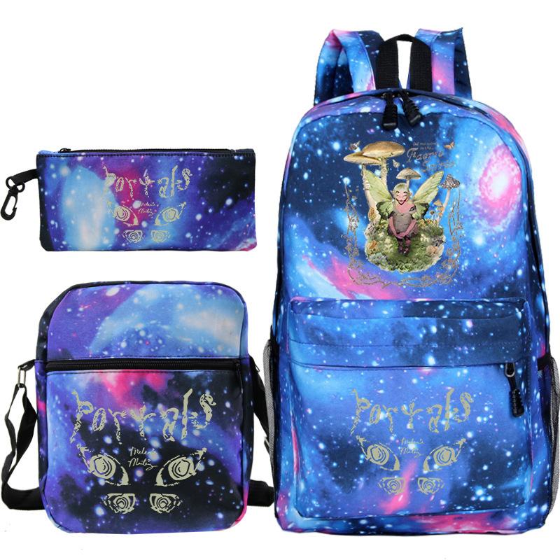 Popular Singer Peripheral Backpack Pencil Case Student Schoolbag Three-piece Set