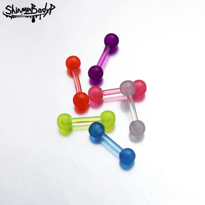Shinma Cute Luminous Ball Ear Studs Acrylic Keep Acrylic Jewelry Away from Alcohol! ! !