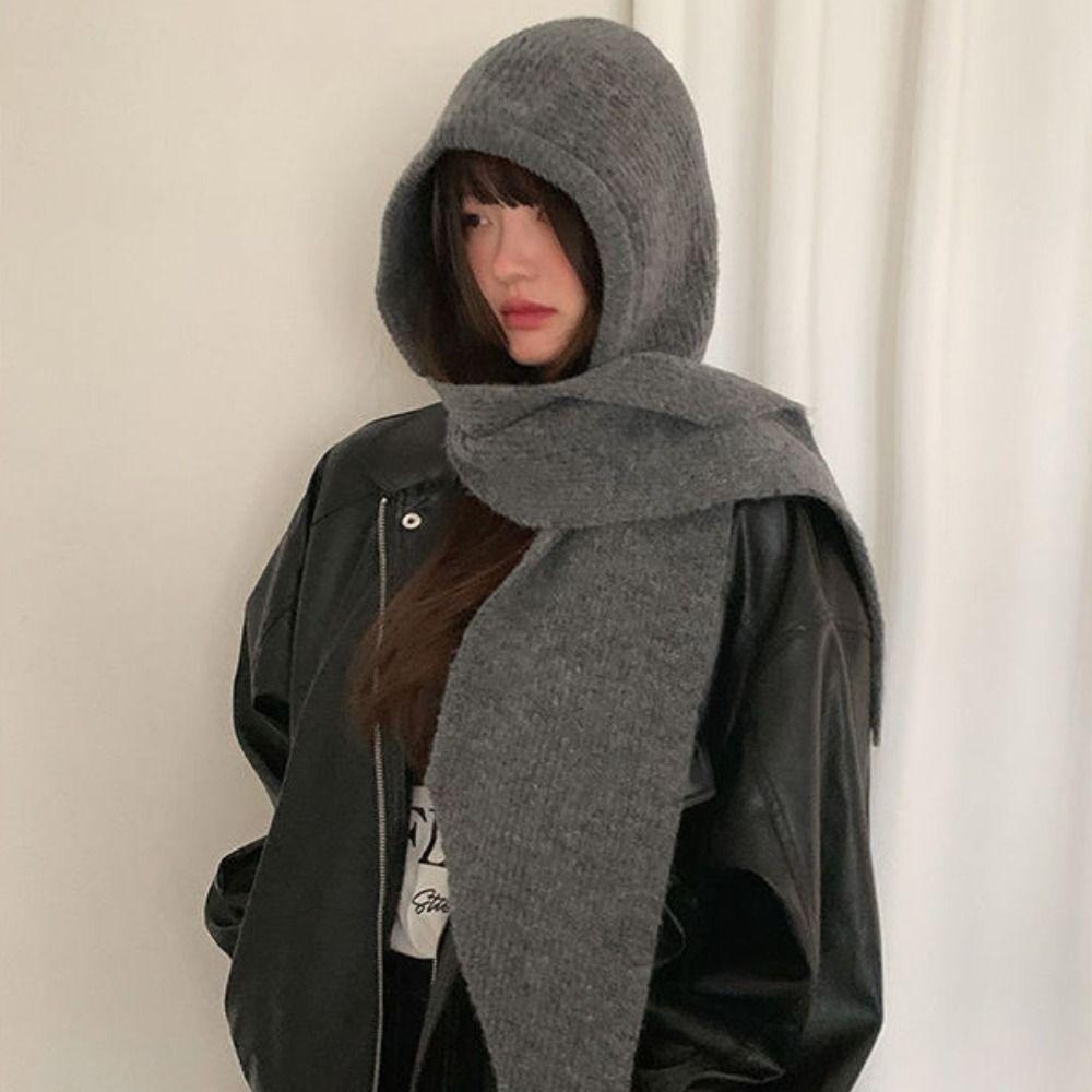 Scarf Cap Balaclava Hat Pullover Hat Winter Cap Cute Hooded Hat  Winter/Autumn