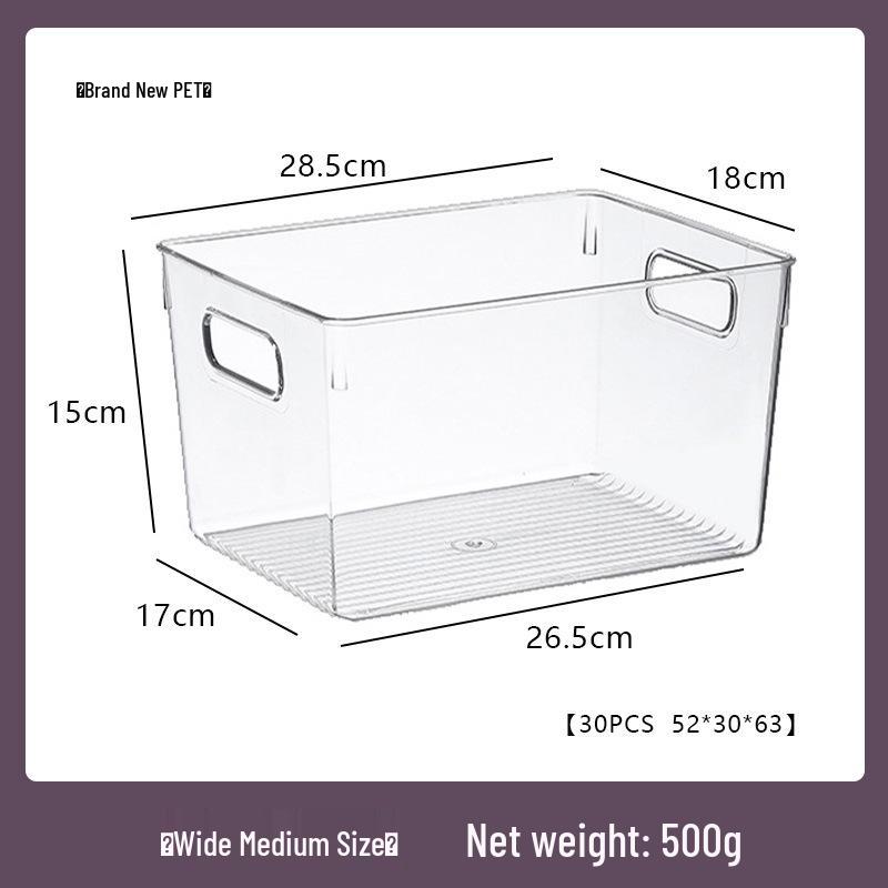 Acrylic Long Narrow Snack Storage Box for Fridge or Cabinet