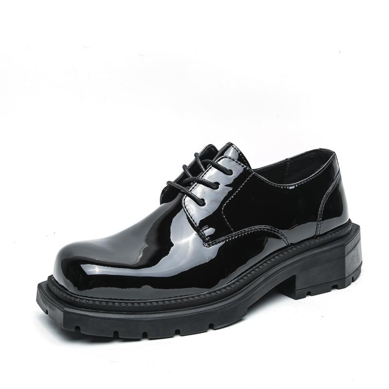 

Мужские Оксфорды Дерби Платье Толстая Подошва Мода Бизнес Мужские Дизайнерские Повседневные Кожаные Туфли Формальные Лоферы Туфли для Костюма Квадратный Носок 38 чёрный