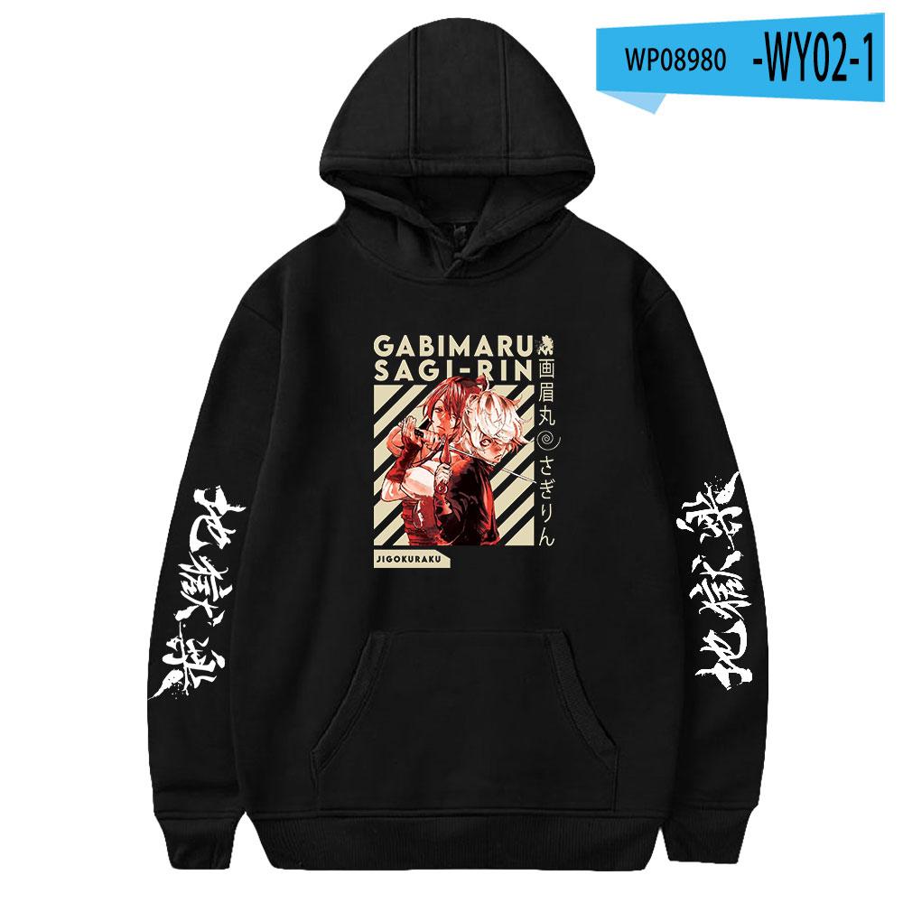 2023 Jigoku Raku Gabimaru Anime Hoodie Long Sleeve Woman Man Sweatshirts Harajuku Streetwear Jigokuraku Manga Clothes Hoodies