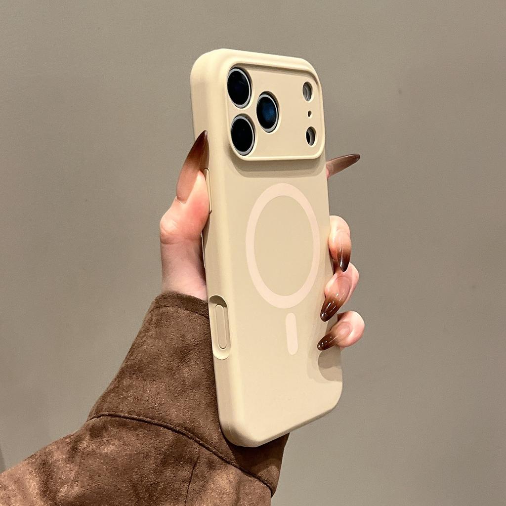 New Magnetic Liquid Silicone Case for Apple IPhone 17 Pro Max, Full-coverage Skin-feel Protective Case for IPhone 16