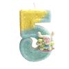 Creative Design Cute Cartoon Pacchard Dog Digital Candle Birthday Cake Decoration Digital Candle Atmosphere