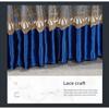 3Pcs/Lot Double Bed Sheet Set Classic Lace Royal Blue Bed Sheet Bed Skirt, Machine Washable Wedding Bedspread Mattress Cover