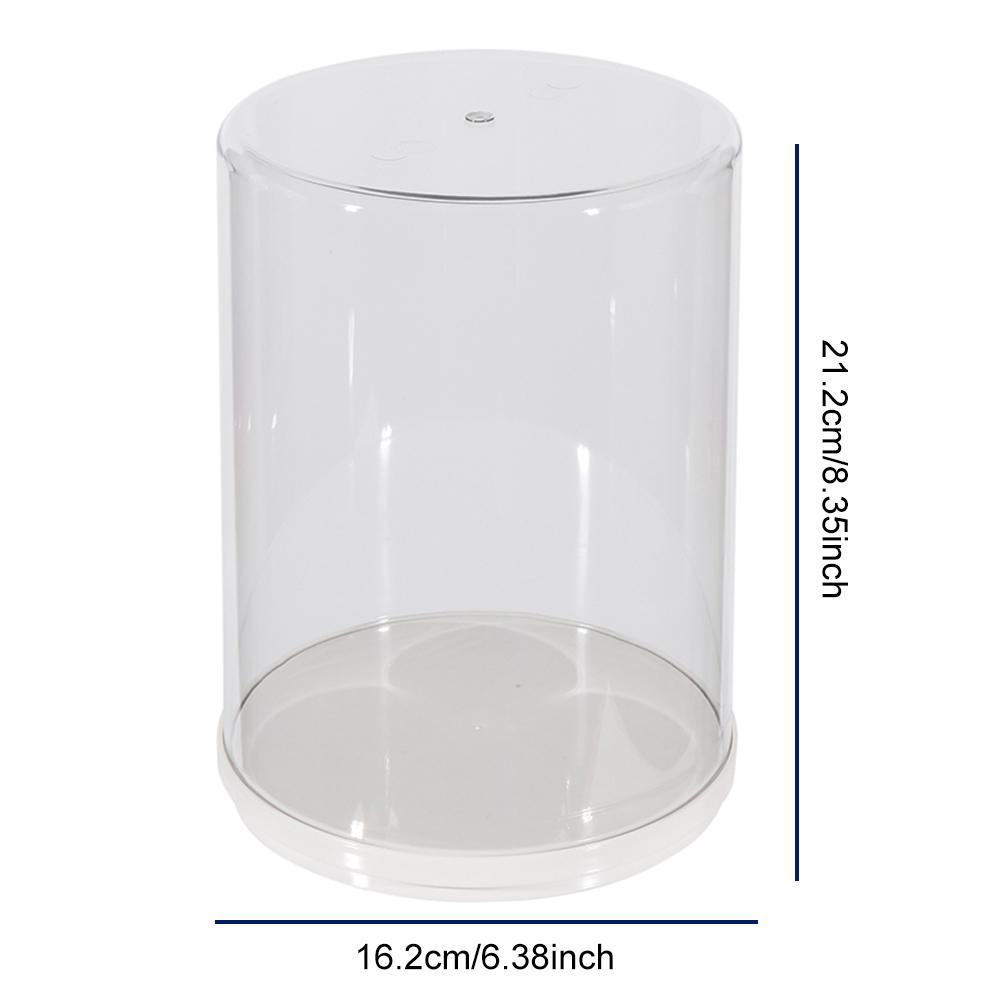 Rotating Plush Pendant Display Box Transparent Plush Doll Display Case Labubu 17cm Cartoon Doll Showcase Dustproof for Girl Gift