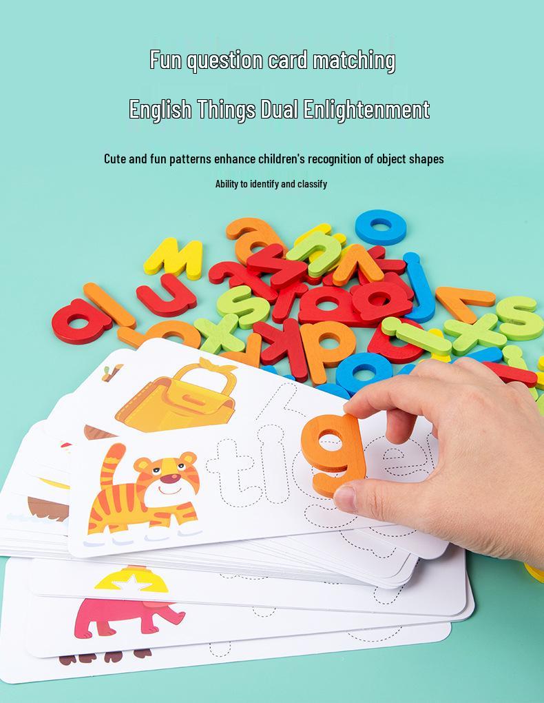 Wooden Cross-Border Alphabet Game: 26-Letter Spelling Puzzle for Early Learning
