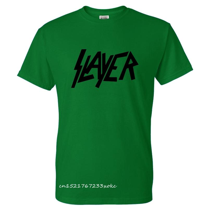 חולצת טי ממתכת Slayer מודפסת אופנת גברים Streetwear צווארון עגול שרוול קצר חולצת טי 100% כותנה חולצת רוק עליוניות