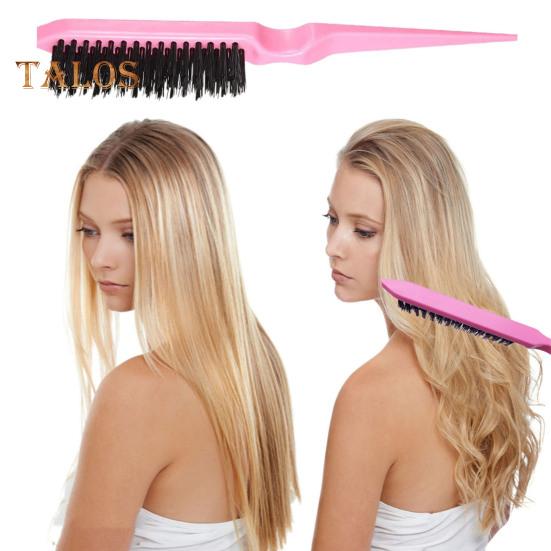 3Pcs/Set Hair Styling Comb Kit with Double-side Edge Control Teasing Bristle Brush Rat Tail Women Comb Back Brushing Combing Braiding Slicking