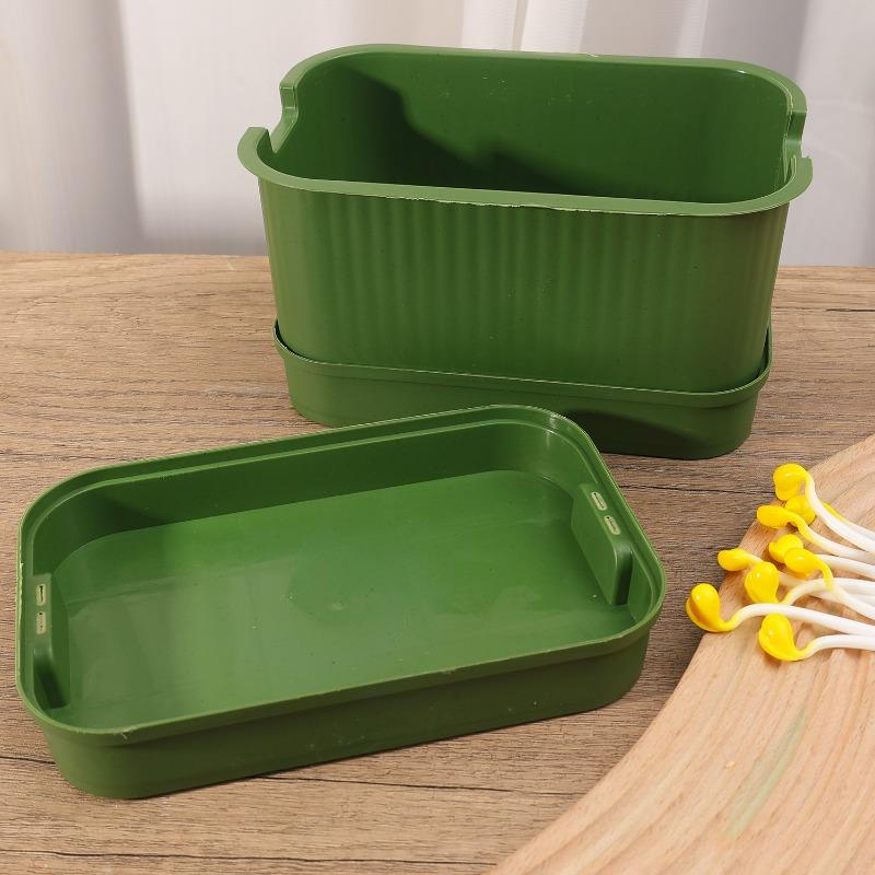1/2/3x Seed Sprouter Tray with Cover Sprout Dish Growing Pot Seed Germination Tray Soilless Cultivation Germination Nursery Tray