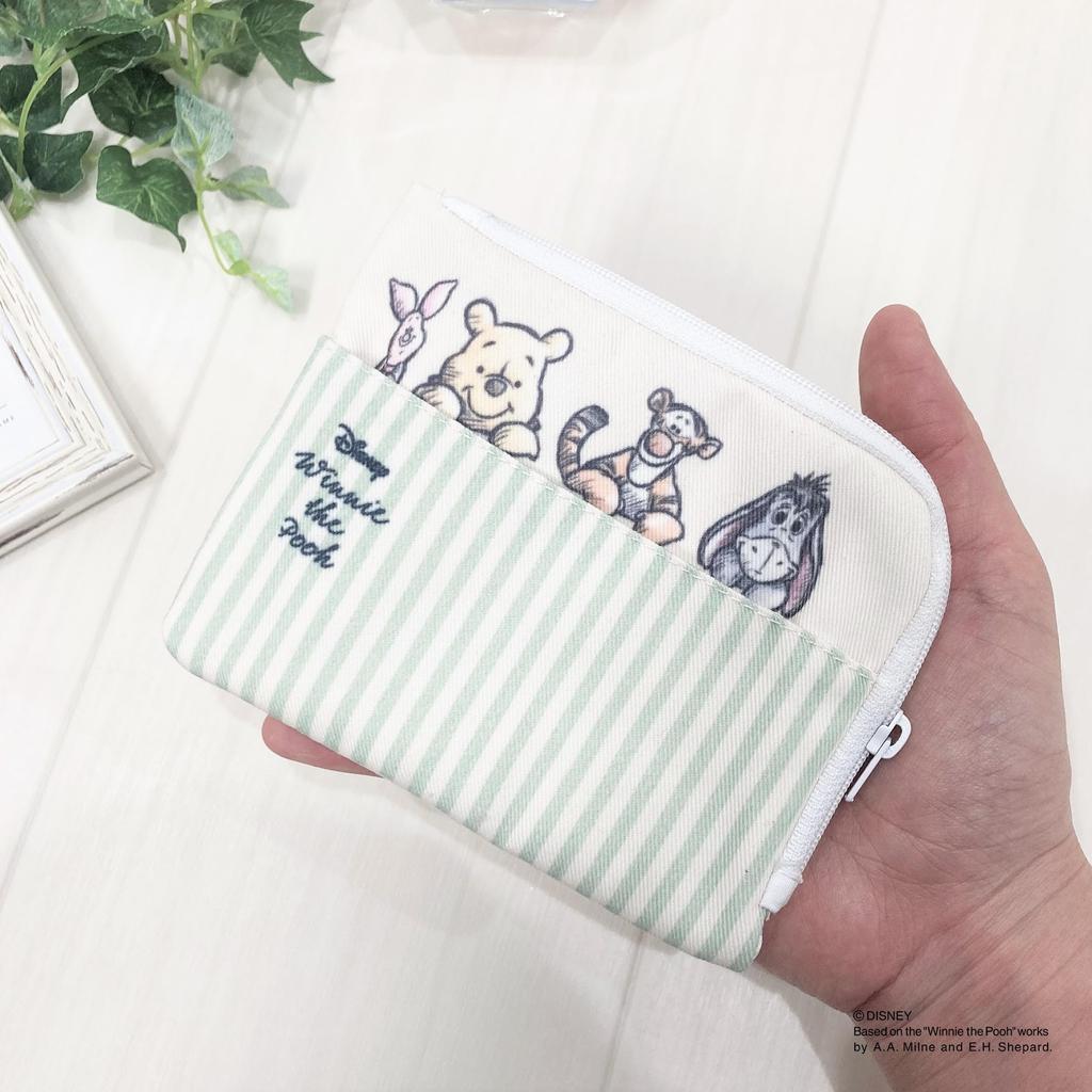 MORIPiLO Winnie the Pooh Tissue Disney Small Item Plush Toy 12x10cm Disney Morishita Pillows Case, Merchandise, Case, Pouch, Cute, (Green), Character,