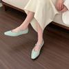 Fashion Bailamos Brand Women Silver Flats Fashion Square Toe Shallow Ladies Slip On Ballet Shoes Soft Casual Flat Mary Jane Shoes Mujer