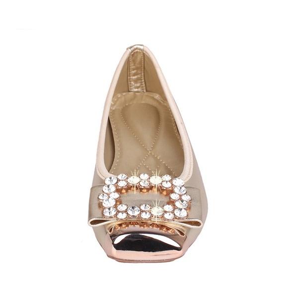Elegant Rhinestone Soft Leather Women's Flats Shoes For Effortless Casual Style