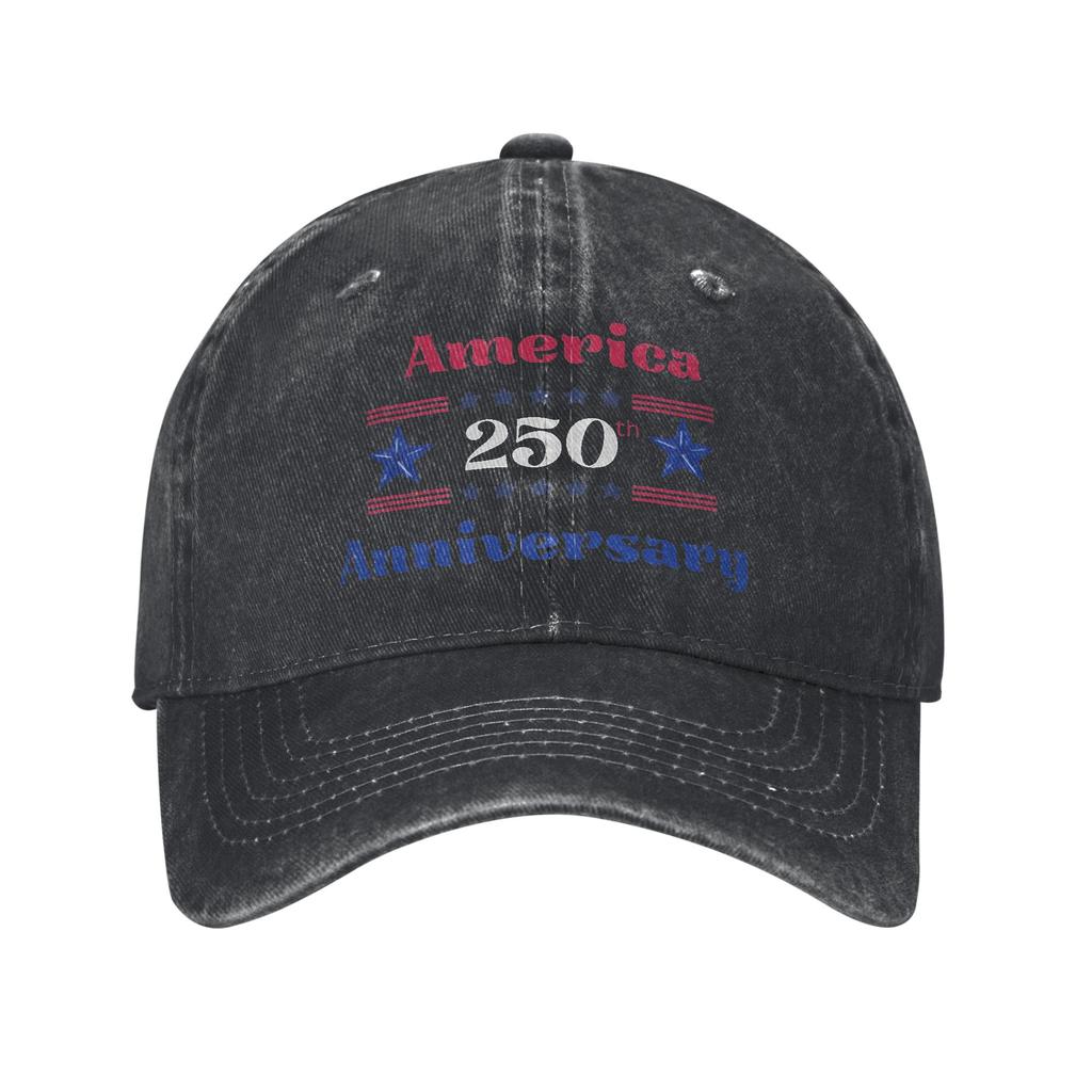 250 Years American Anniversary Print Cap Men Women Cotton  Trucker Hat Lerisure Wear Baseball Cap Adjustable