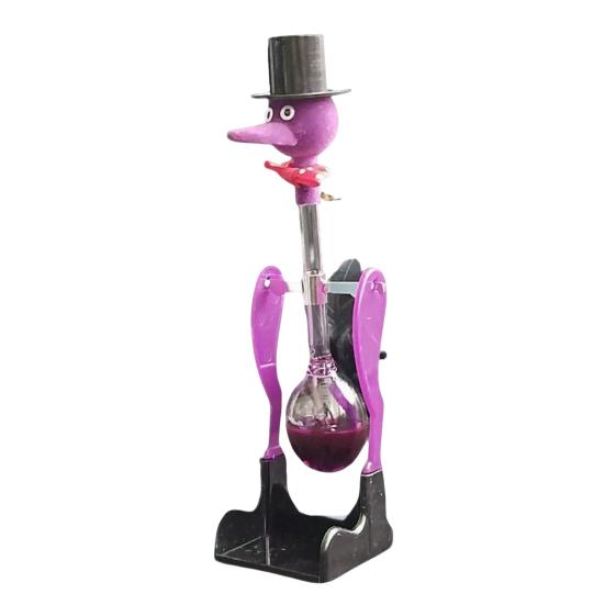 

Drinking Bird Ornament with Glass Tube Kids Physics Science Learning Swing Drinking Bird Decoration STEM Educational Toy фіолетовий