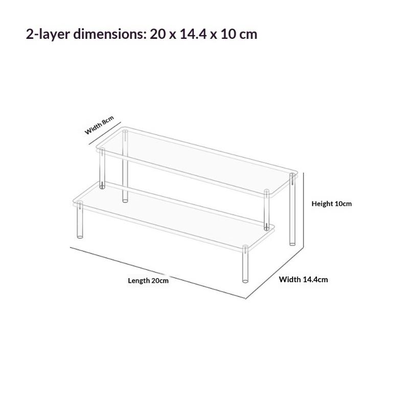 1 Ensemble d'Étagères de Rangement Boîtes Aveugles Trapézoïdales 20 cm 1-4 Couches Présentoir Acrylique Pour Cupcake Parfum Poupée Présentoir Durable