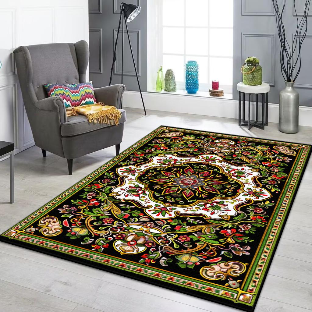 Tappeto Persiano di Lusso Soggiorno Tappeto di Grandi Dimensioni Antiscivolo Tappetino per Tavolini da Caffè Decorazione Casa Tappeto per Camera da Letto Salotto Tapis Salon