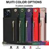 Crossbody Wallet for IPhone 13 12 Mini 16 Plus 14 15 11 X XR XS Pro Max Case with Card Holder Lanyard Strap Leather