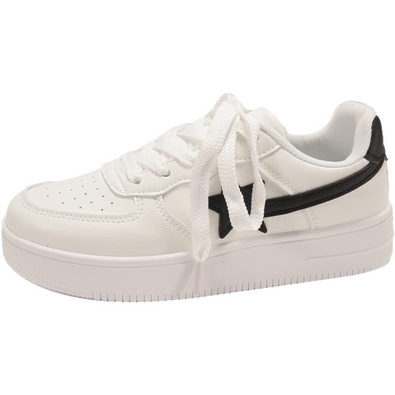Star Board Shoes Women's 2025 Summer New American Platform Shoes Niche Students Sports Versatile Casual White Shoes