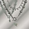 Minimalist Five Point Star Chokers Necklace with Sturdy Alloy Materials Chain Versatile Gothic Jewelry Accessory