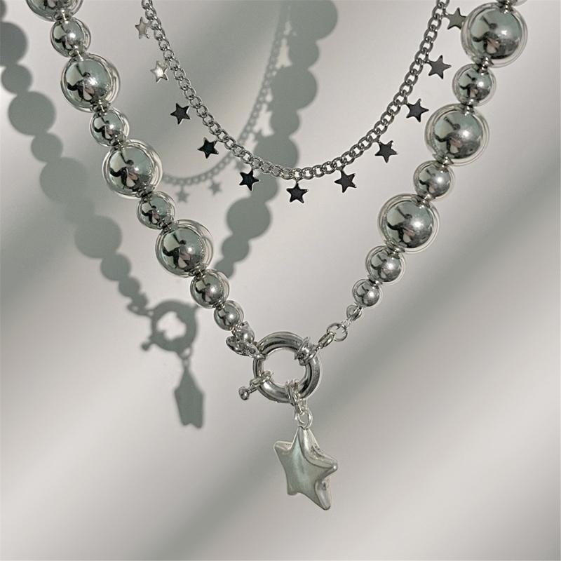 Minimalist Five Point Star Chokers Necklace with Sturdy Alloy Materials Chain Versatile Gothic Jewelry Accessory