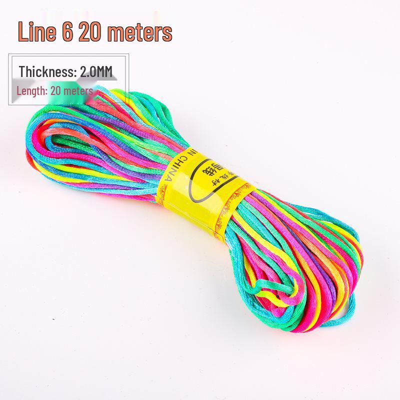 Lixia Rainbow Egg Holder: Handwoven No. 5 Cord Girls' Braided Hair Accessory with Five-Color Thread for Dragon Boat Festival