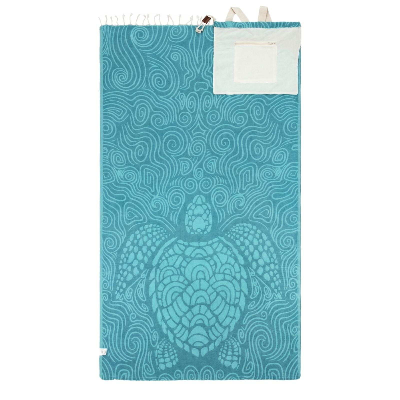 

Easily Transform From Towel To Backpack, This Versatile Piece Combines Practicality With Stylish Design One Size синий