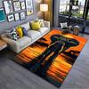 Elephant at Sunset Landscape suitable as a non-slip mat for the living room or bedroom sofa