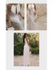 2024 Plissiertes Neckholder Slim Fit Langes Sommerkleid
