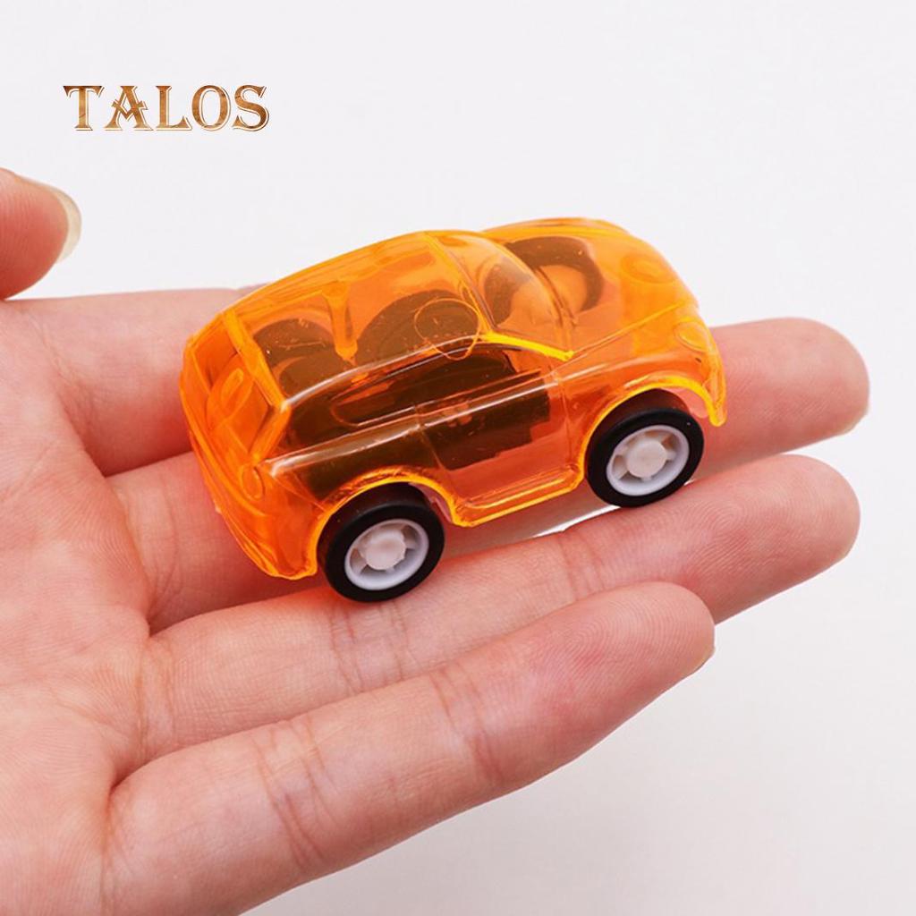 Mini Cute Candy Color Transparent Pull Back Car Model Plastic Children Kids Toy Toys For All Ages