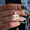 Dreamtimes Necklace with Number Sport Number Necklace Lucky Pendant Necklace With Number Personalize Pendant Jewelry Number