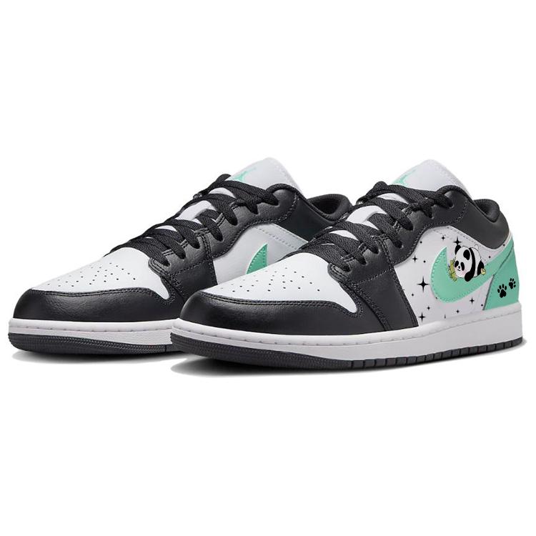 Jordan Air Jordan 1 Vintage Basketball Shoes Men's Low top Green/White 553558-131(Team56-)