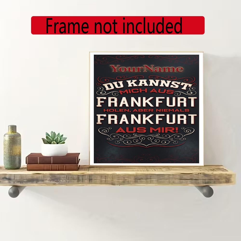 Eintracht Frankfurt Customize Your Name Diamond Painting Round Diamond Rhinestones Mosaic Diamond Embroidery Wall Paintings Rhinestones Gift Frameless