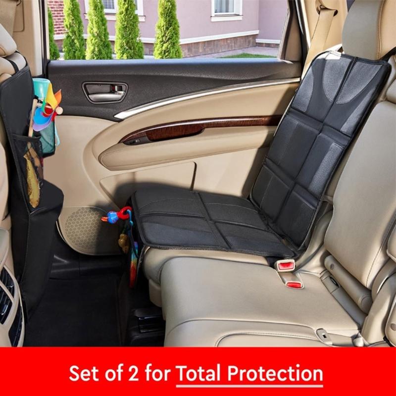 Heavy Duty Car Seat Protectors With Thick Padding Waterproof 600D Oxford Fabric Nonslip Back Mesh Storage Pockets For Ch