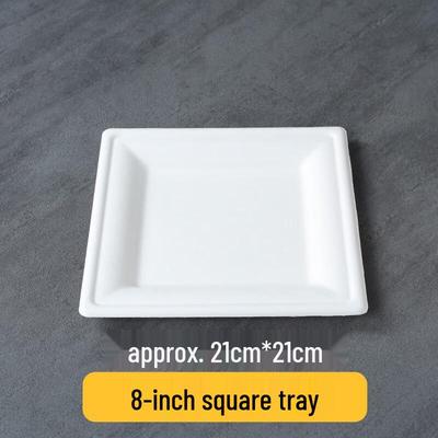 MOLUONA Disposable Sugarcane Pulp Plates