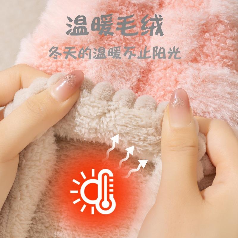 Baumwollpantoffeln Damen Winter warm Indoor Zuhause Hausschuhe Baumwollschlepp Zuhause Paar rutschfest Frühling und Herbst Haar-Pantoffeln Herren