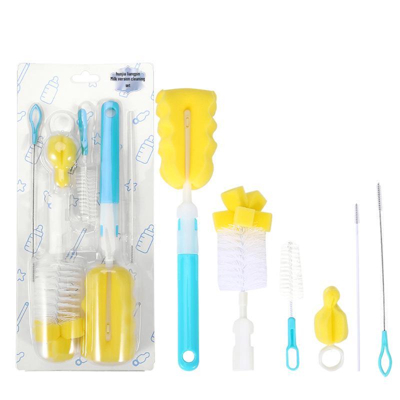 

Набор губок и щеток для детских бутылочек и сосок - 6 предметов с чашкой, соломинкой, щетинными щетками, детские инструменты для чистки в блистерной упаковке Blue