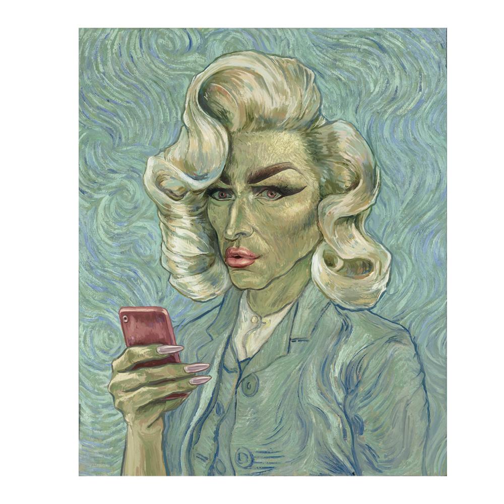 Poster Vintage Van Gogh Autoritratti Pittura su Tela Arte Moderna Stampa Divertente Quadro da Parete per Camera da Letto Soggiorno Decorazioni per la Casa