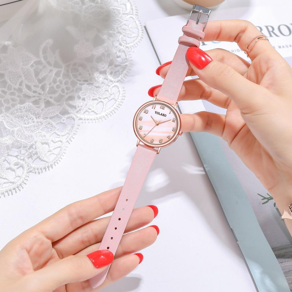 Donne Quadrante in marmo Numeri arabi Orologi Da donna di lusso Cinturino  in pelle Orologi da polso al quarzo Montre Femme acquista in modo economico  — spedizione gratuita, recensioni reali con foto —