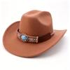 Europe and the United States hot-selling western cowboy hat national style design sense accessories cowboy hat solid color versatile word top cowboy
