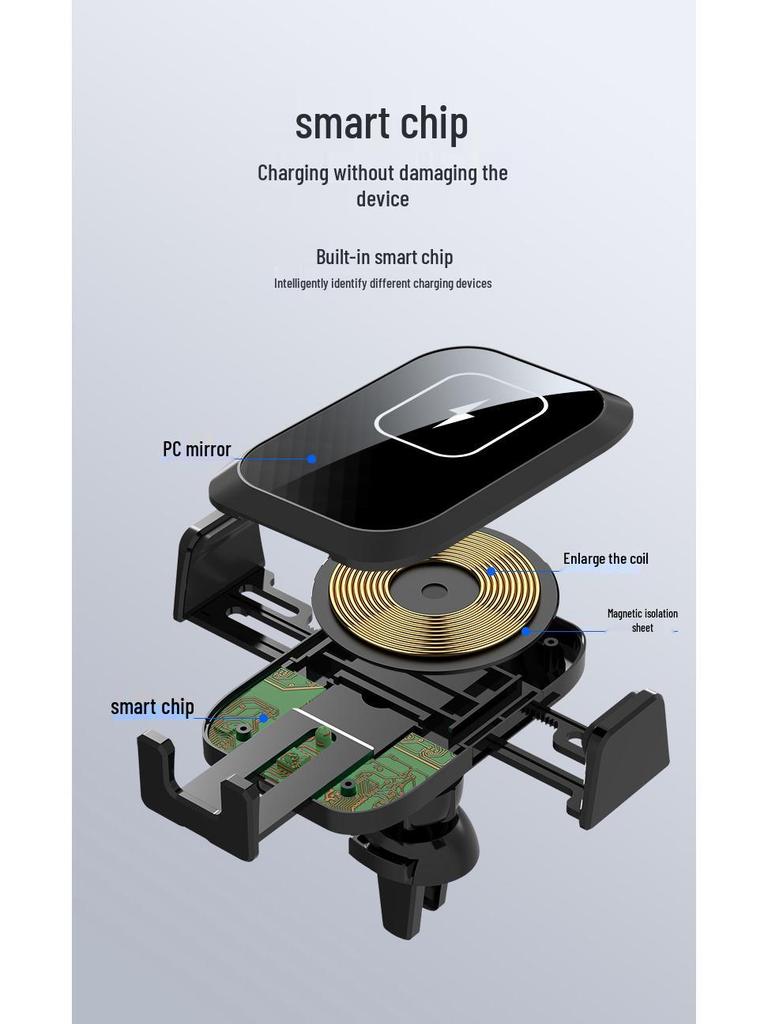 15W Auto-Sensing Wireless Car Charger & Phone Holder