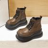 Fashion Women's autumn winter new thick soled simple comfortable versatile short boots daily leisure  wear-resistant women's shoes