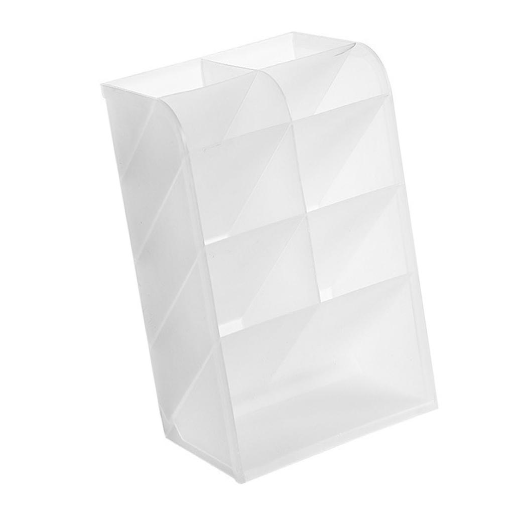 Desk Pencil Organizers Multifunction Plastic Transparent Inclined Desktop Makeup Brush Holder for