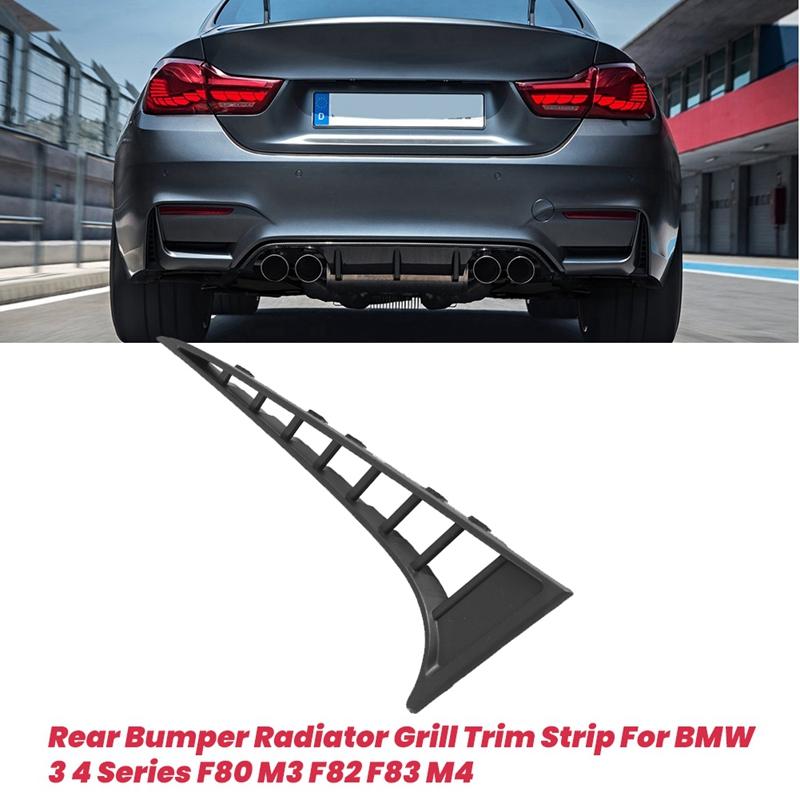 NEW-1Pair Car Rear Bumper Grill Trim Strip 51128056587 51128056588 For BMW 3' F80 M3 4' F82 F83 M4 Radiator Grille Cover