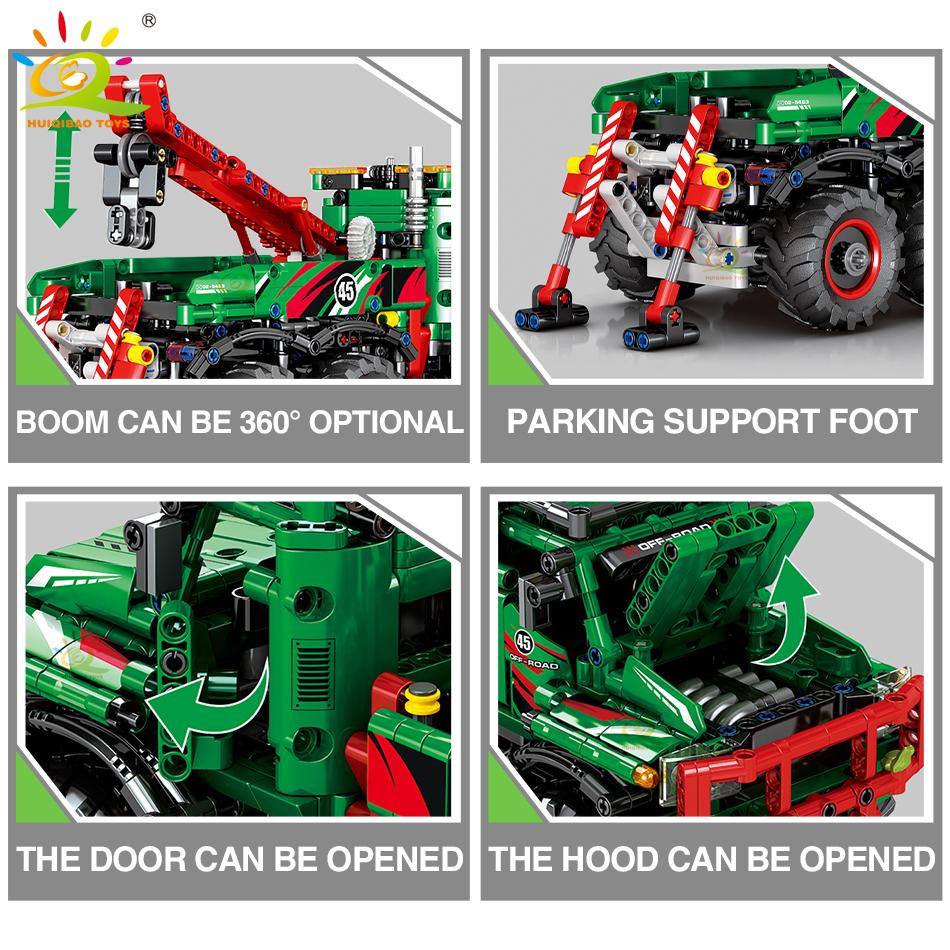 RC Engineering Farm Truck Technical Car Building Block Electric Remote Control Model Bricks Set City Children Kids Toys