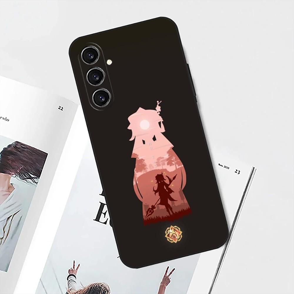 Genshin Impact Hu Tao HuTao Phone Case For Samsung S25,S24,S21,S22,S23,S30,Ultra,S20,Plus,Fe,Lite,Note,10 Black Soft Shell